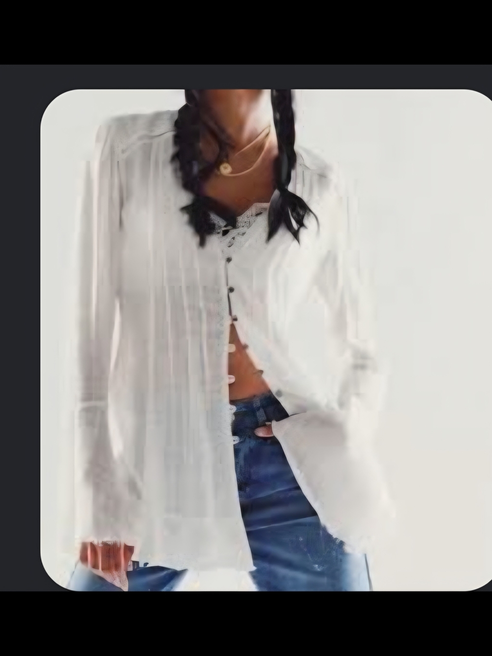 FREE PEOPLE Women’s White Pintuck Button-Down Shirt LG 1457 PIT TO PIT 23